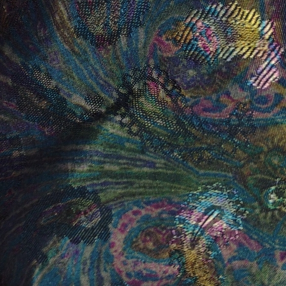 Silk Peacock blazer Jacket Like New - Picture 2 of 4